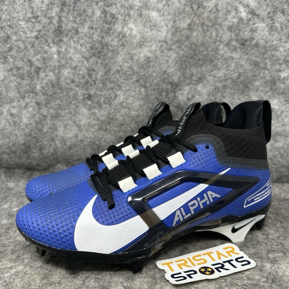 Nike Alpha Menace 4 Elite Football Cleats Mens 8.5 Royal Blue FD7036-400